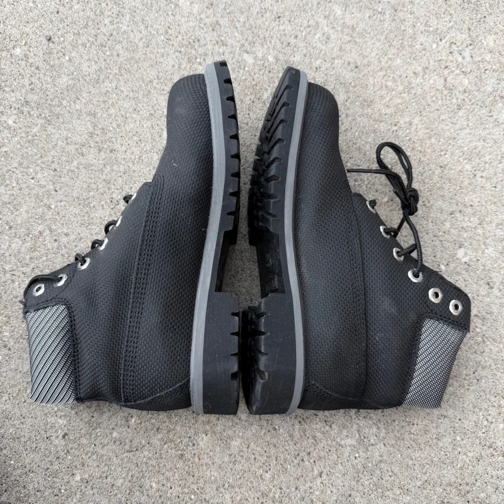 Timberland Helcor 6 Inch Premium Boots Boys Sz 2.5 Black Scuff Resistant A1A7Z